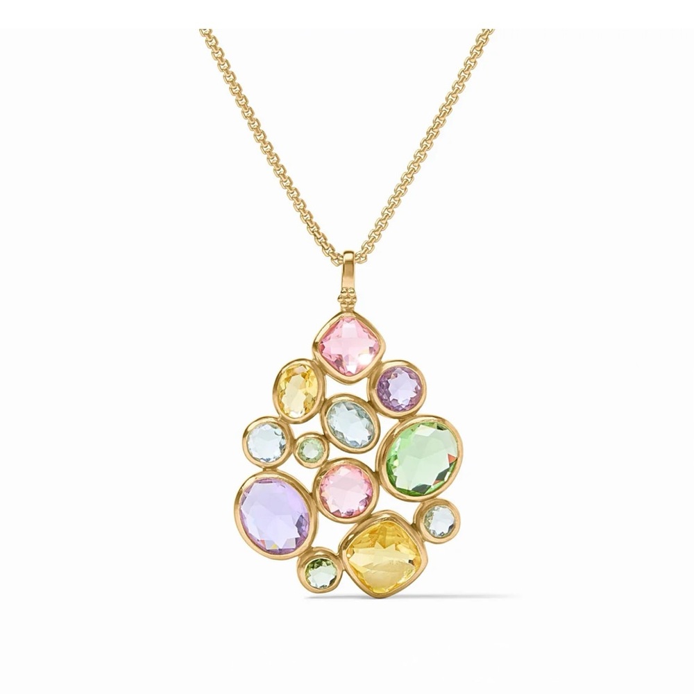 $225 Julie Vos Kaleidoscope Statement Pendant Multi Color